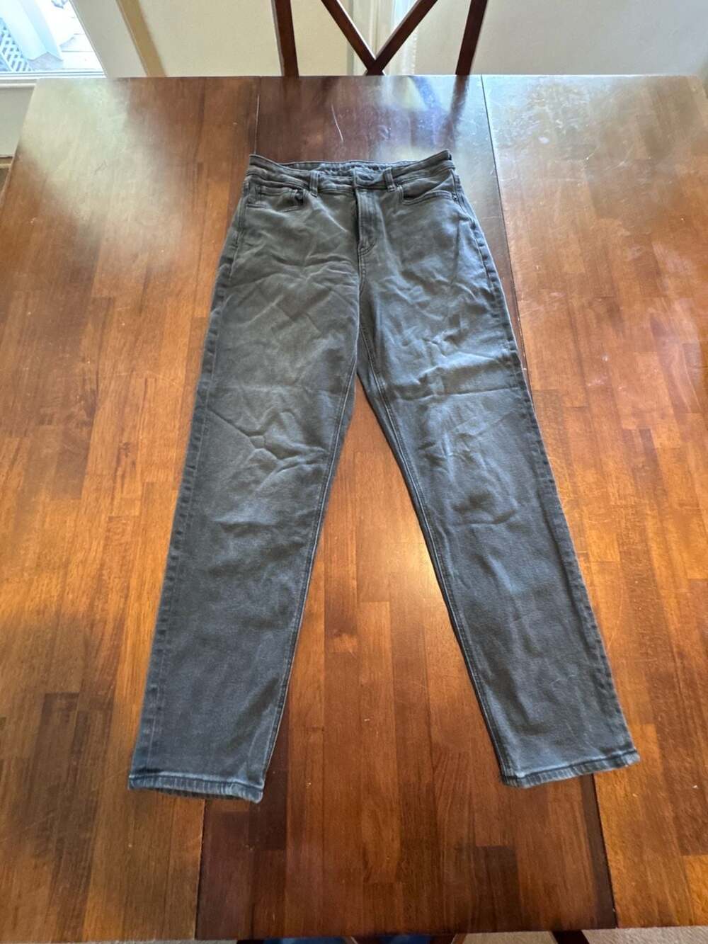 American Eagle Women's Size 8 Regular Stretch Mom Jeans Faded Black